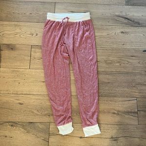 Red and white stars above sweatpants size XS